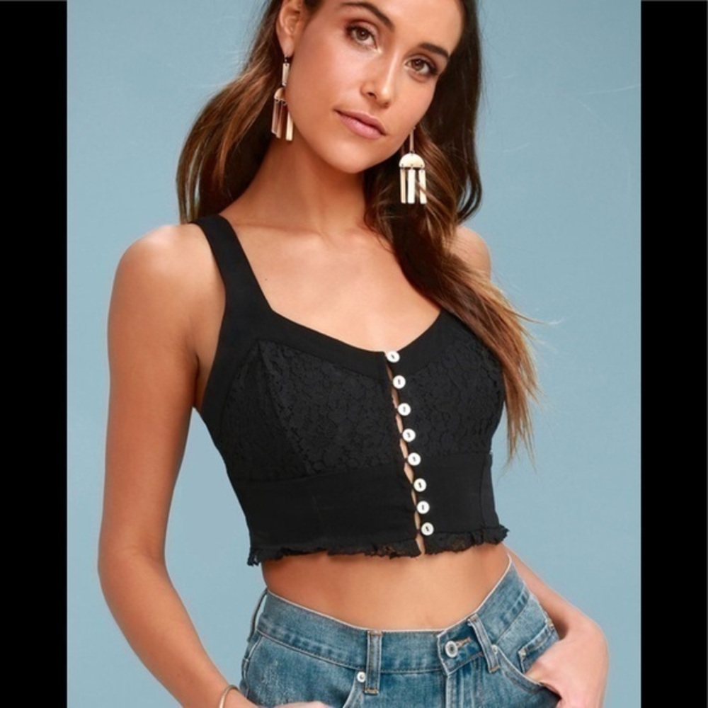 NWT Free People Here I Go Longline Bralette Top